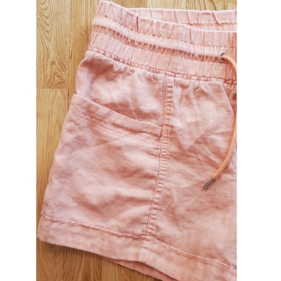 Athleta Cabo Linen 4" Shortie Size 14 Adobe Peach - Picture 4 of 12